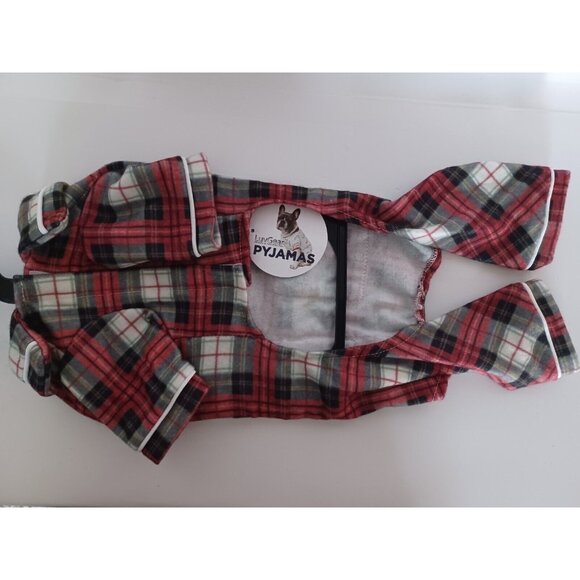 Luvgear Red/White Plaid Small Dog Pyjamas Size S/P # LUVQS11293 - Picture 1 of 16